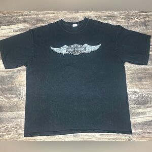Harley-Davidson Tee - Men’s Large - Black with Winged Logo - GUC